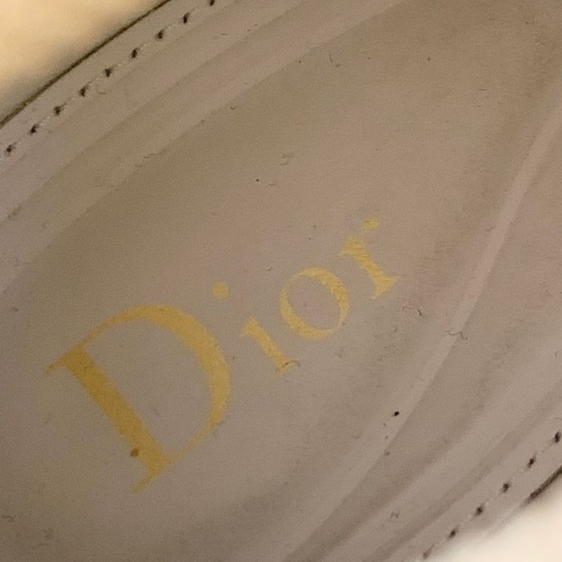 Christian DIOR Sneakers Shoes Fabric Leather Gold White Socks Sneakers Logo Line