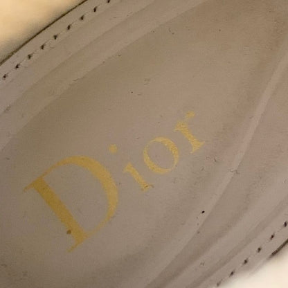 Christian DIOR Sneakers Shoes Fabric Leather Gold White Socks Sneakers Logo Line