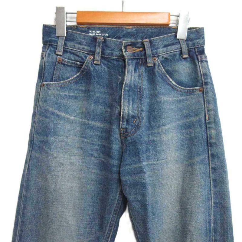 Celine Edith Liman Zip Fly Denim Pants Jeans N458 945F 07UW Selvidge Leather