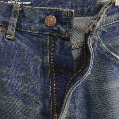 Celine Edith Liman Zip Fly Denim Pants Jeans N458 945F 07UW Selvidge Leather