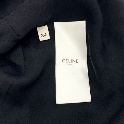 Celine Dress Rayon Black Red Dot