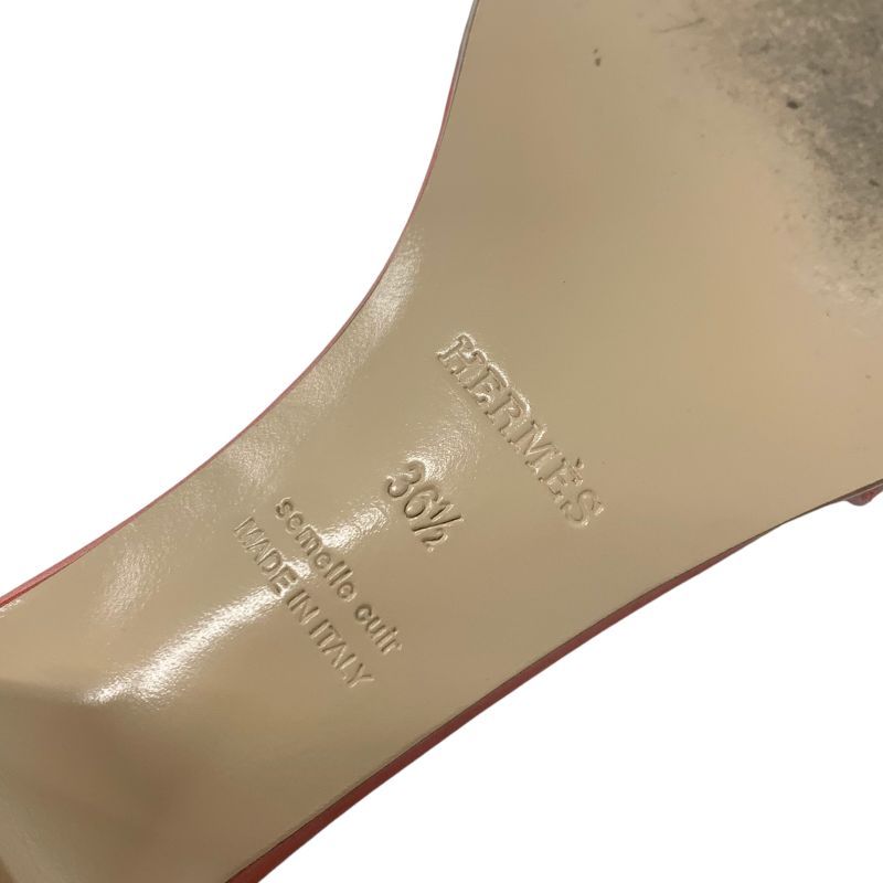 Hermes Manage Sandals Shoes Leather Red Brown Silver Kelly Hardware Strap