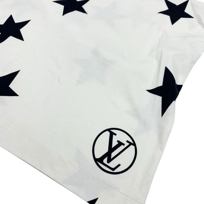Louis Vuitton Dress Cotton White Black Gold Logo Star