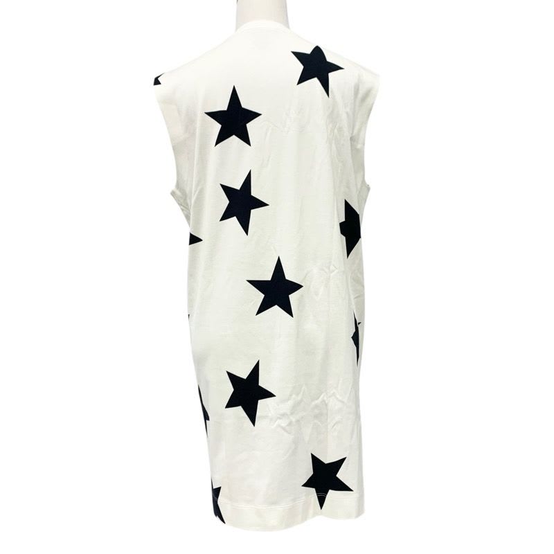 Louis Vuitton Dress Cotton White Black Gold Logo Star