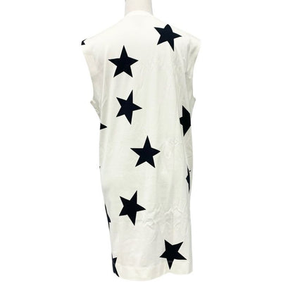 Louis Vuitton Dress Cotton White Black Gold Logo Star