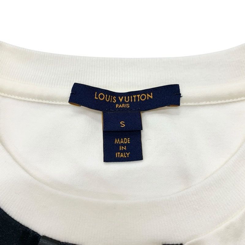Louis Vuitton Dress Cotton White Black Gold Logo Star