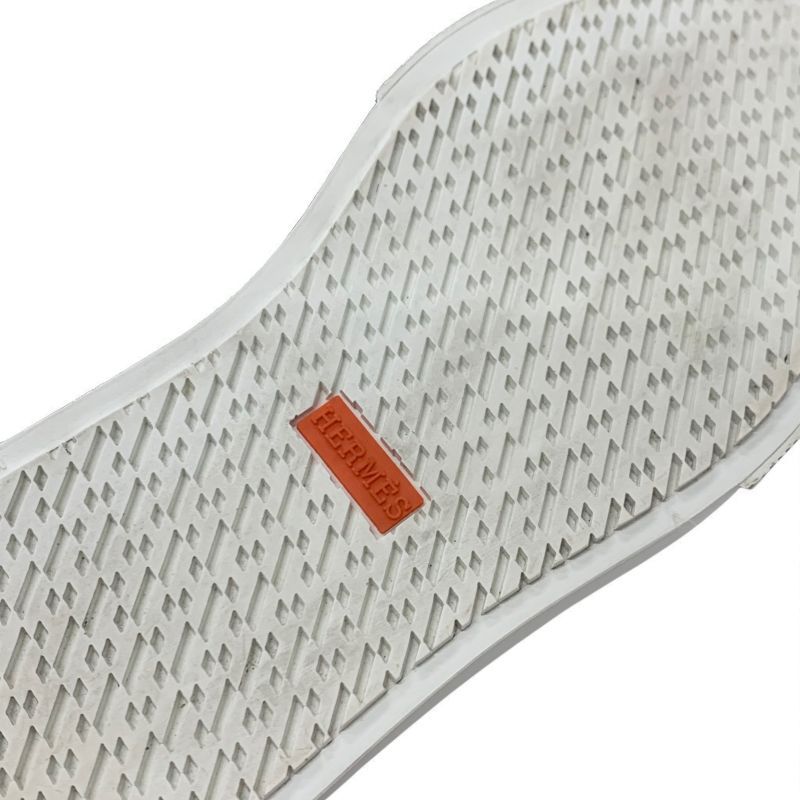 Hermes Day Sneakers Shoes Leather Beige White Pink Gold Kelly Hardware