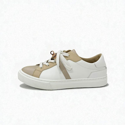 Hermes Day Sneakers Shoes Leather Beige White Pink Gold Kelly Hardware
