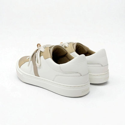 Hermes Day Sneakers Shoes Leather Beige White Pink Gold Kelly Hardware