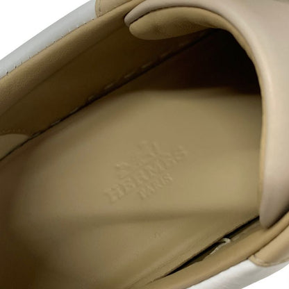 Hermes Day Sneakers Shoes Leather Beige White Pink Gold Kelly Hardware