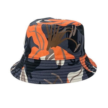 Chanel Hat Cotton Black Multicolor Coco Mark Bucket Reversible