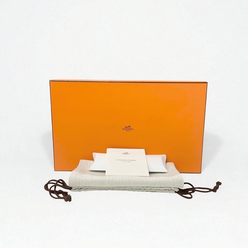 Hermes Bouncing Sneakers Shoes Suede Fabric Beige Gray Unused Mesh