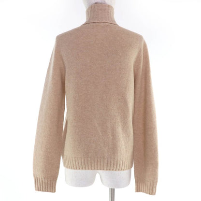 Celine 2a514350d 100% Wool Turtleneck Long Sleeve Knit Top Beige M Made In
