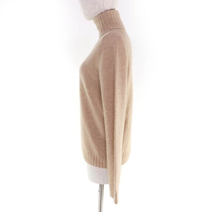 Celine 2a514350d 100% Wool Turtleneck Long Sleeve Knit Top Beige M Made In