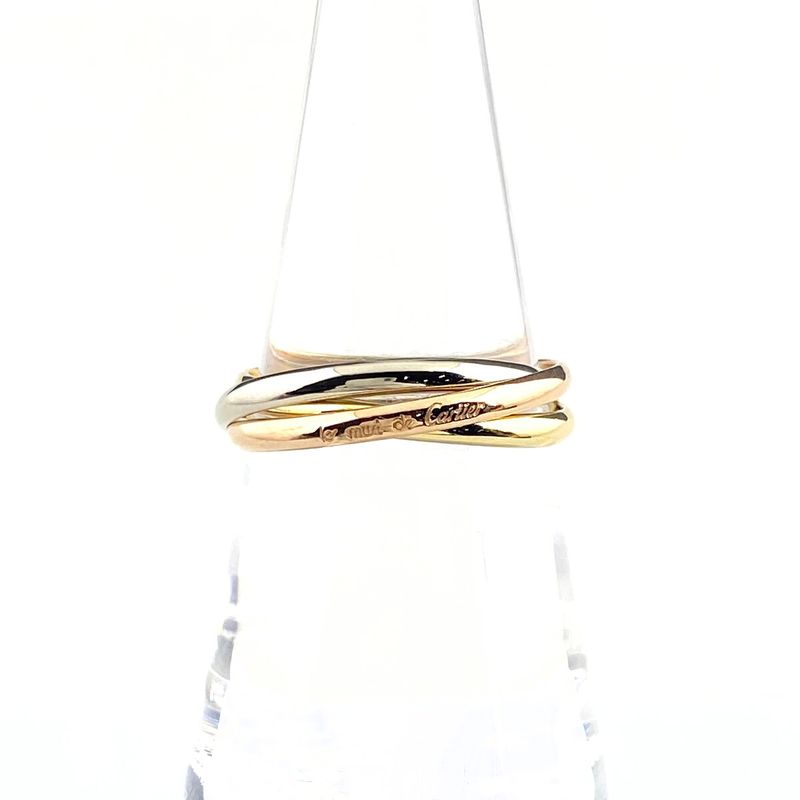 Cartier Trinity Ring YG Yellow Gold Ring Size 155 750 Ladies