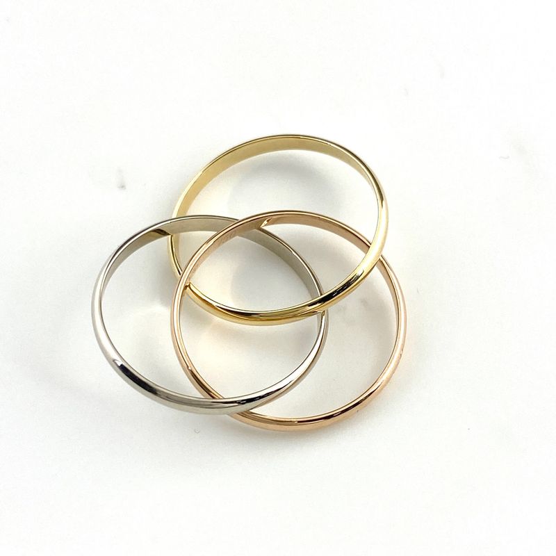 Cartier Trinity Ring YG Yellow Gold Ring Size 155 750 Ladies