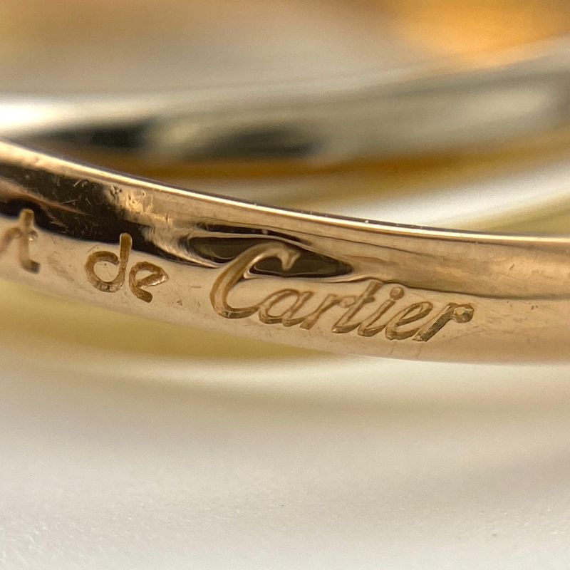 Cartier Trinity Ring YG Yellow Gold Ring Size 155 750 Ladies
