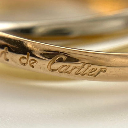 Cartier Trinity Ring YG Yellow Gold Ring Size 155 750 Ladies