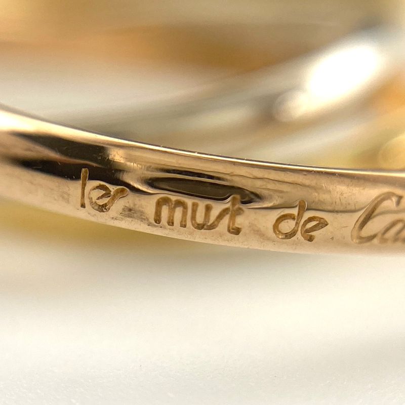 Cartier Trinity Ring YG Yellow Gold Ring Size 155 750 Ladies