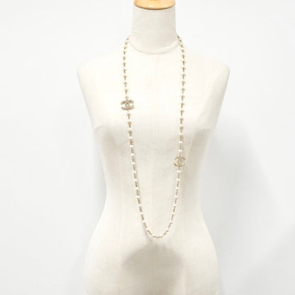 Chanel Necklace Pendant Choker Gold Coco Mark Long Necklace