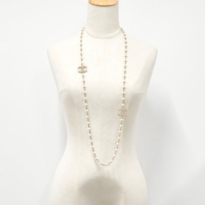 Chanel Necklace Pendant Choker Gold Coco Mark Long Necklace