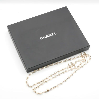 Chanel Necklace Pendant Choker Gold Coco Mark Long Necklace