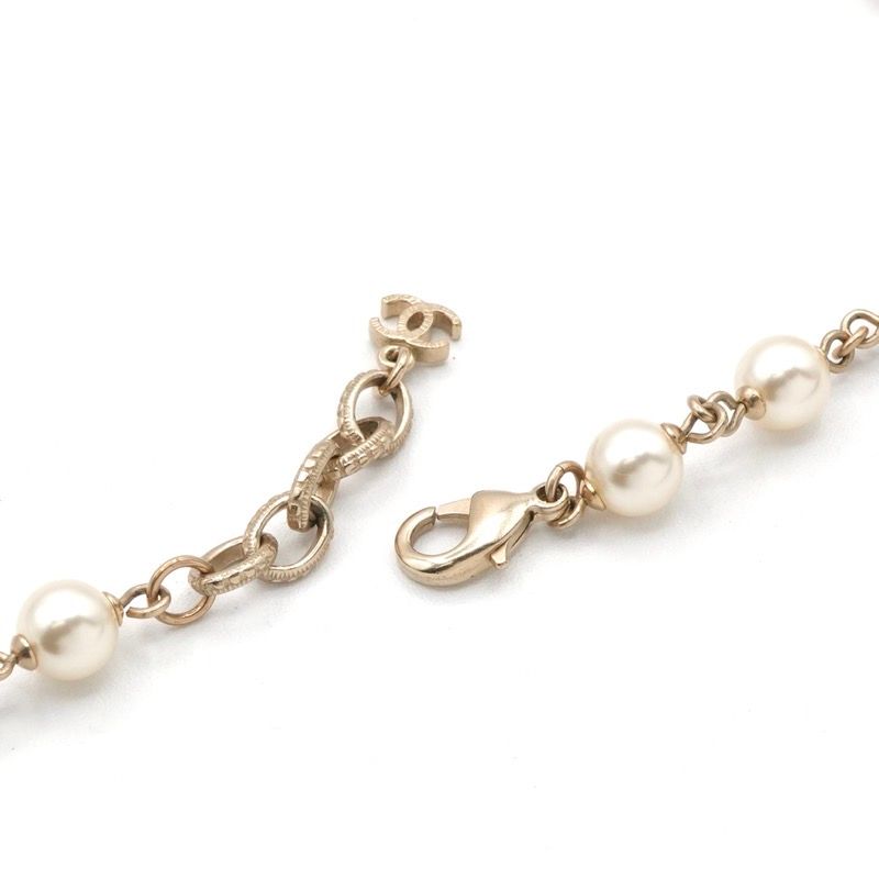 Chanel Necklace Pendant Choker Gold Coco Mark Long Necklace