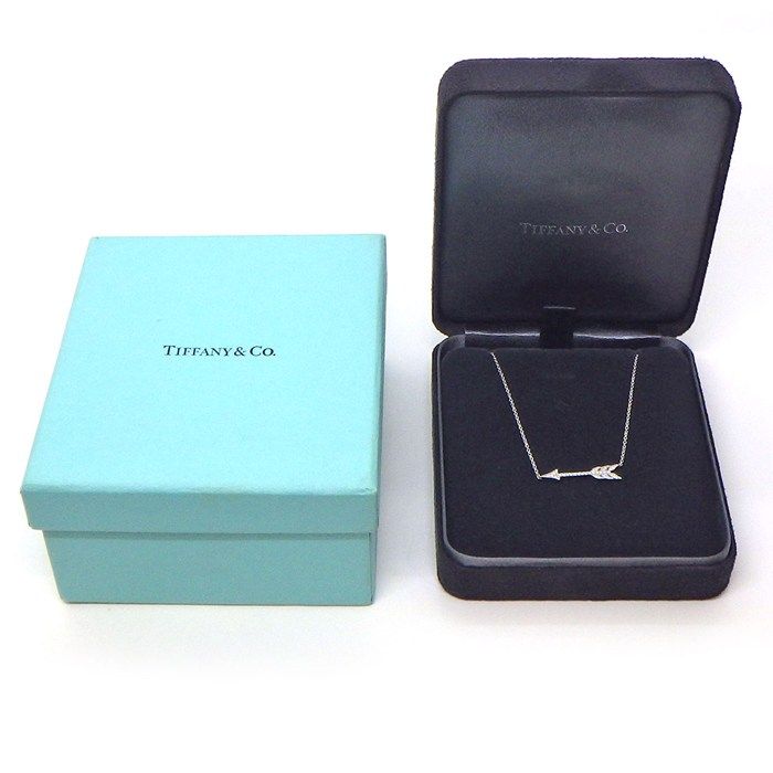 Tiffany & Co Tiffany & Co Necklace Arrow With Diamonds Pt950