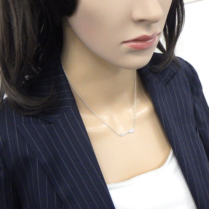 Tiffany & Co Tiffany & Co Necklace Arrow With Diamonds Pt950