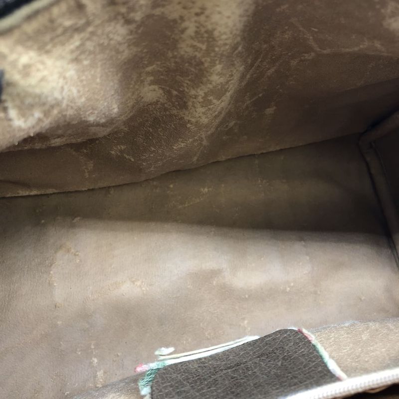 Gucci 116 02 Boston Bag Handbag GG Supreme Sherry PVC Brown Old Gucci Vintage