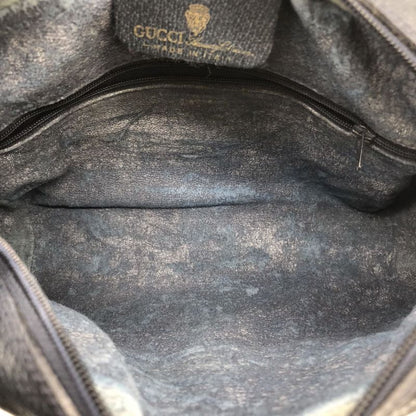 Gucci 010 378 Shoulder Bag GG Supreme Sherry Leather Navy Old Gucci Women Men