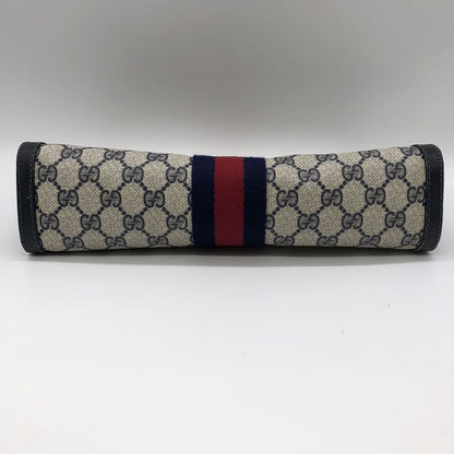 Gucci Clutch Bag Second Bag Pouch GG Supreme Sherry Navy Ladies Men's Old Gucci