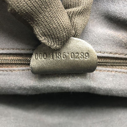 Gucci 000 1186 Bamboo Handbag Leather Black Old Gucci Vintage Women Men Fashion