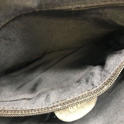 Gucci 000 1186 Bamboo Handbag Leather Black Old Gucci Vintage Women Men Fashion