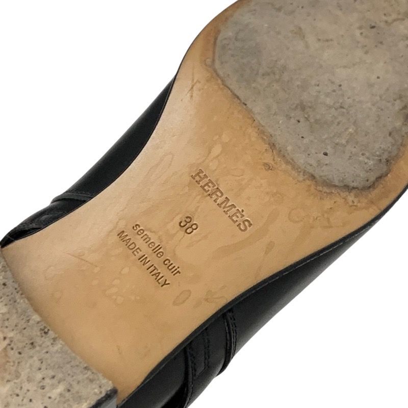 Hermes Neo Boots Short Boots Shoes Leather Black Silver Kelly Hardware