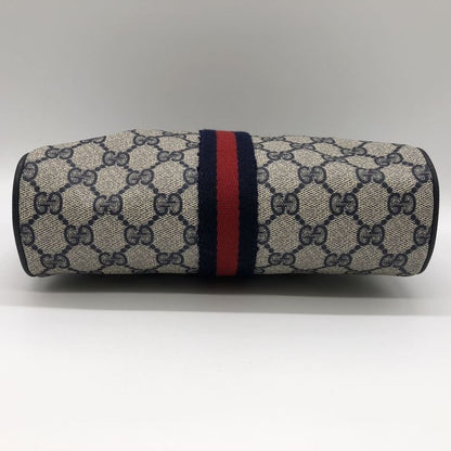 Gucci Clutch Bag Second Bag Pouch GG Supreme Vintage Old Gucci Navy Ladies Men