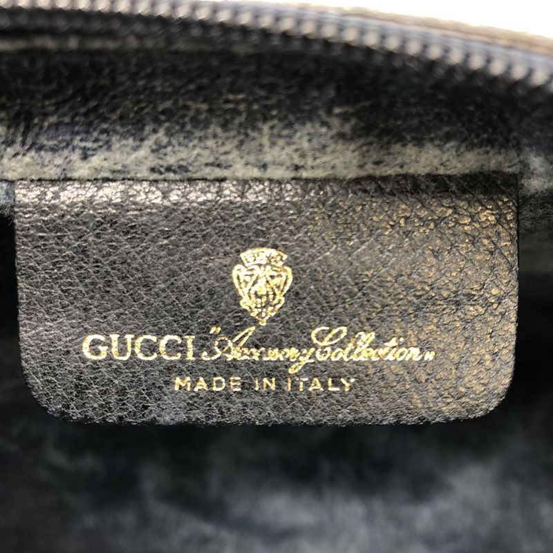 Gucci Clutch Bag Second Bag Pouch GG Supreme Vintage Old Gucci Navy Ladies Men