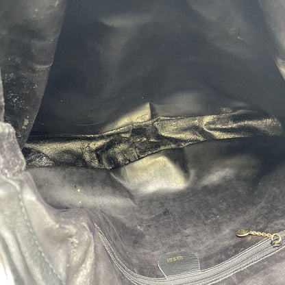 Gucci Handbag Shoulder Bag 2way Bamboo Leather Black Old Gucci Vintage Ladies