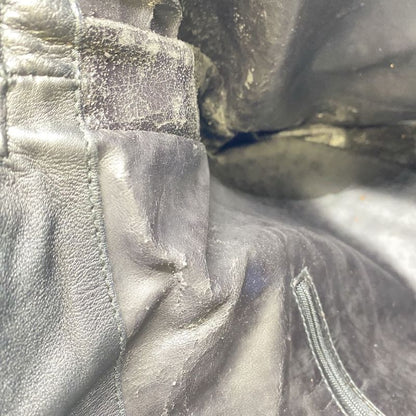 Gucci Handbag Shoulder Bag 2way Bamboo Leather Black Old Gucci Vintage Ladies