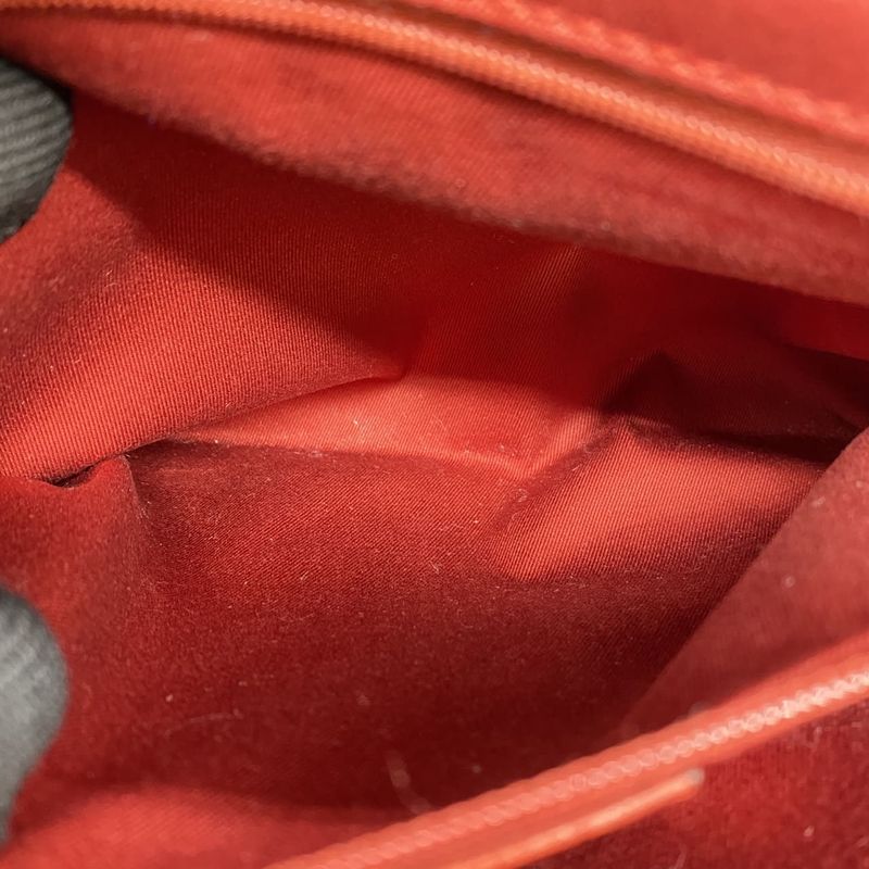 Gucci 113019 Tote Handbag GG Canvas Leather Red Ladies Men Vintage Fashion USED