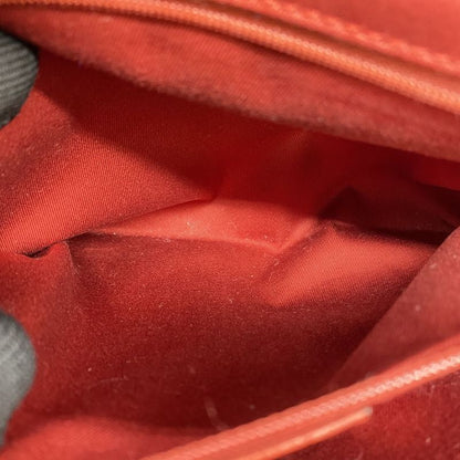 Gucci 113019 Tote Handbag GG Canvas Leather Red Ladies Men Vintage Fashion USED