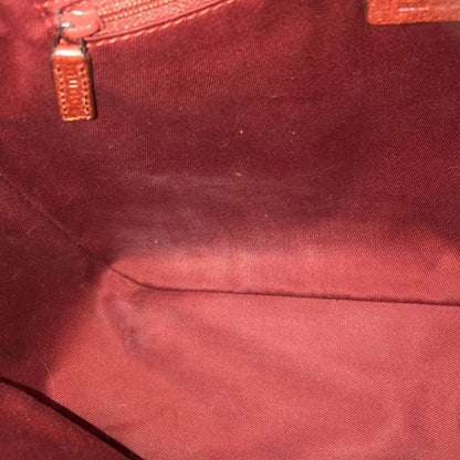 Gucci 113019 Tote Handbag GG Canvas Leather Red Ladies Men Vintage Fashion USED