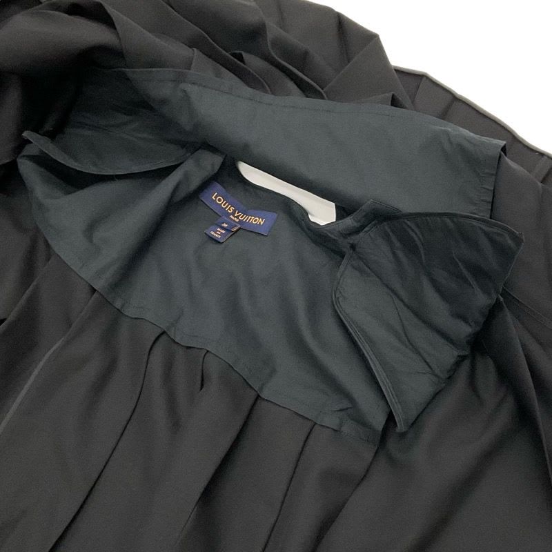 Louis Vuitton Outerwear Black Asymmetrical Pleated Cape Wool