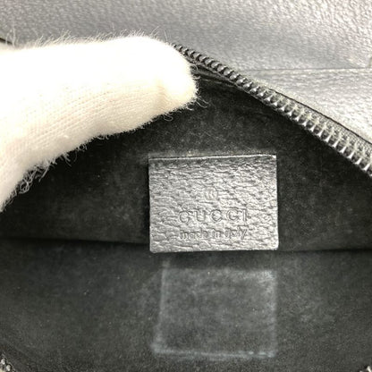 Gucci Old Gucci 00-1880 Bamboo Shoulder Bag Handbag With Pouch Black Leather