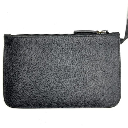 Gucci Old Gucci 00-1880 Bamboo Shoulder Bag Handbag With Pouch Black Leather