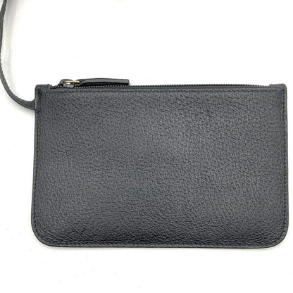 Gucci Old Gucci 00-1880 Bamboo Shoulder Bag Handbag With Pouch Black Leather