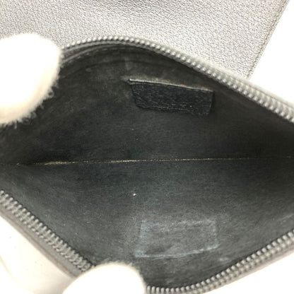 Gucci Old Gucci 00-1880 Bamboo Shoulder Bag Handbag With Pouch Black Leather