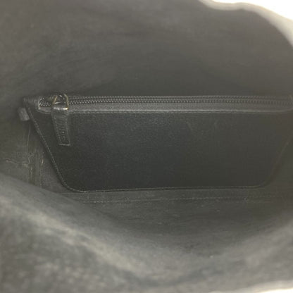 Gucci Old Gucci 00-1880 Bamboo Shoulder Bag Handbag With Pouch Black Leather