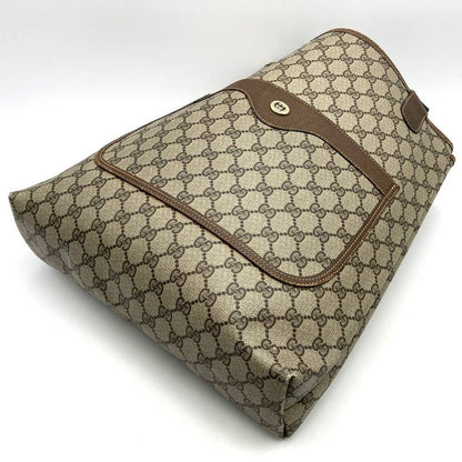 Gucci Old Gucci 89.02.003 Tote Bag Sherry Line GG Supreme Brown Ladies Men