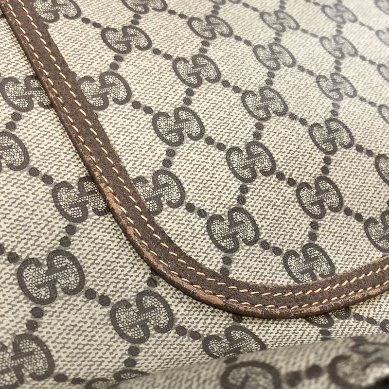 Gucci Old Gucci 89.02.003 Tote Bag Sherry Line GG Supreme Brown Ladies Men